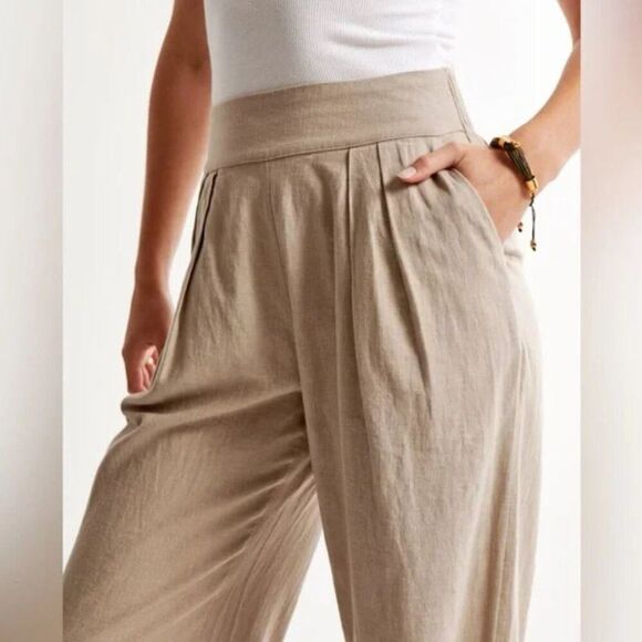 Abercrombie & Fitch Chocolate Wide Leg Trousers - Picture 9 of 14